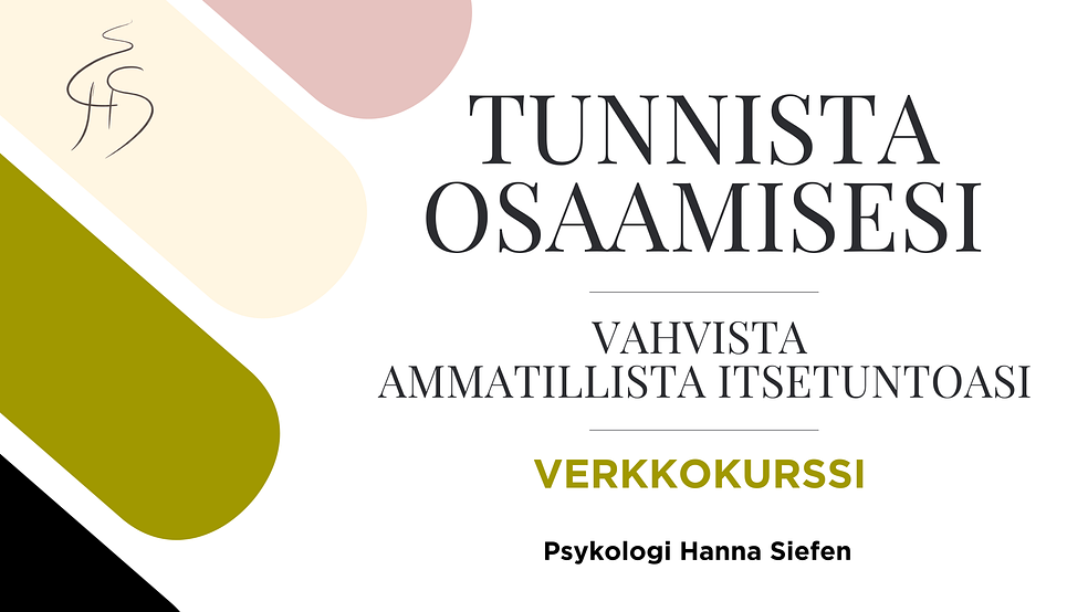 Tunnista osaamisesi -verkkokurssi Early Bird 59,90 € (Ovh 149,90 €) by Hanna Siefen | Oppimisen psykologia